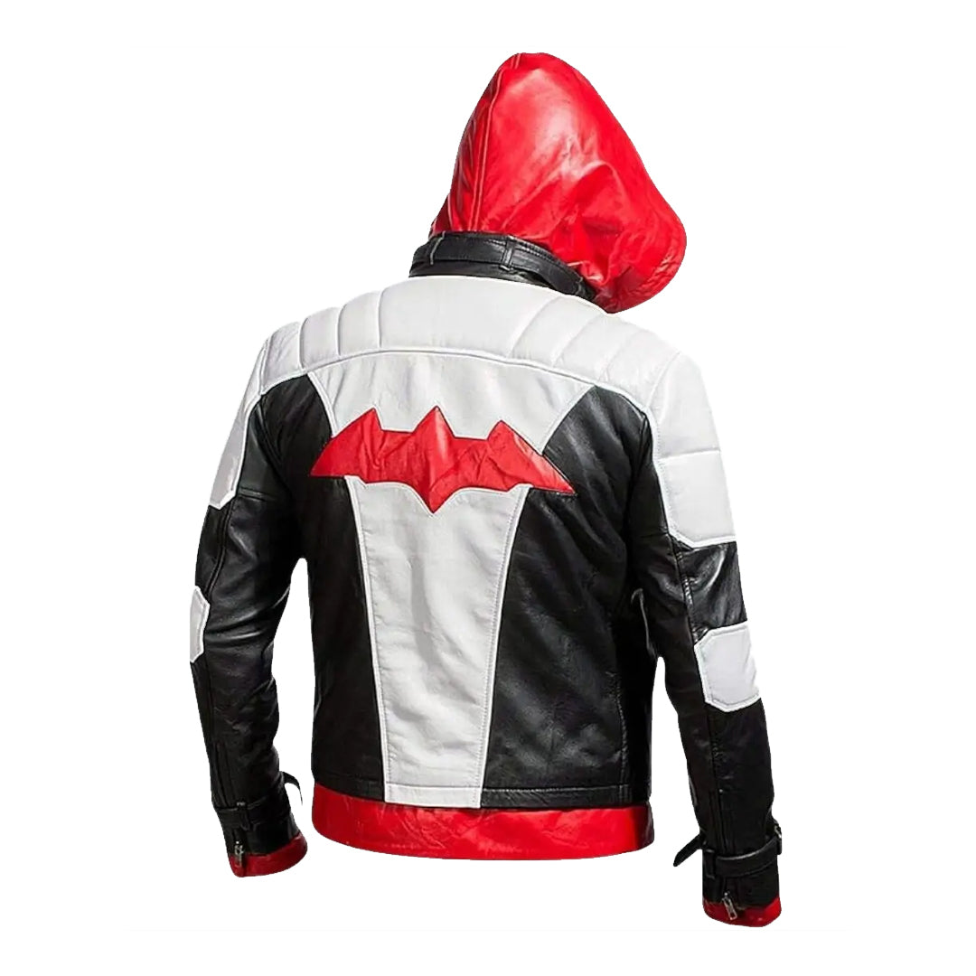 Red Knight Hood Leather Jacket