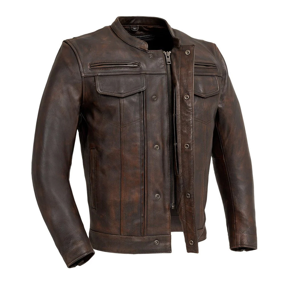 Men's Commuter Motorcycle Leather Jacket