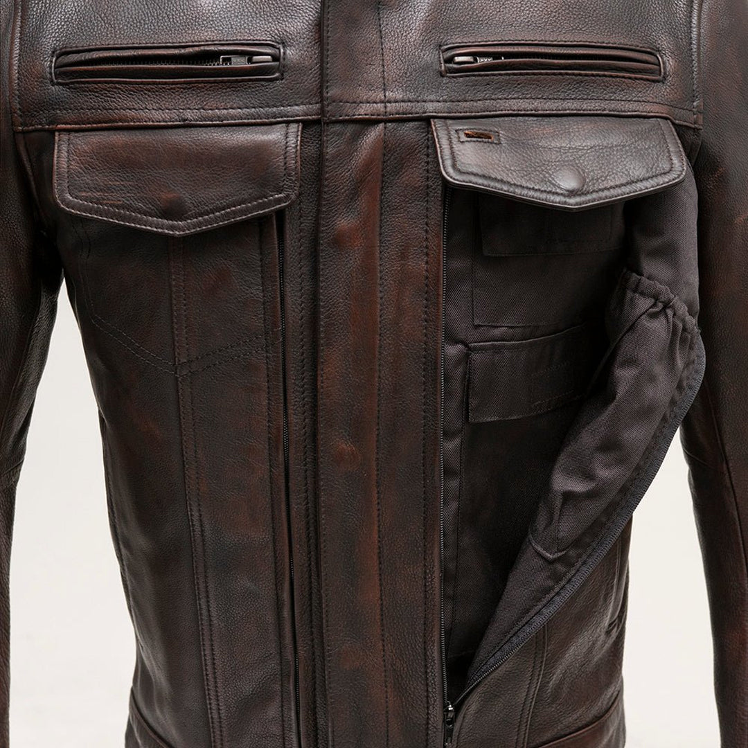 Men's Commuter Motorcycle Leather Jacket