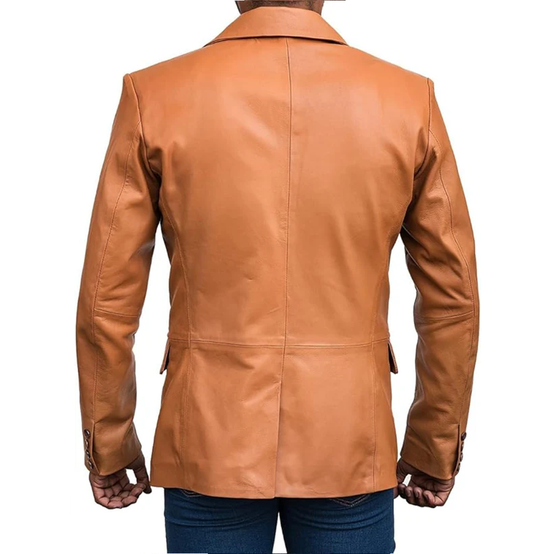 Men's Genuine Bomber Leather Coat