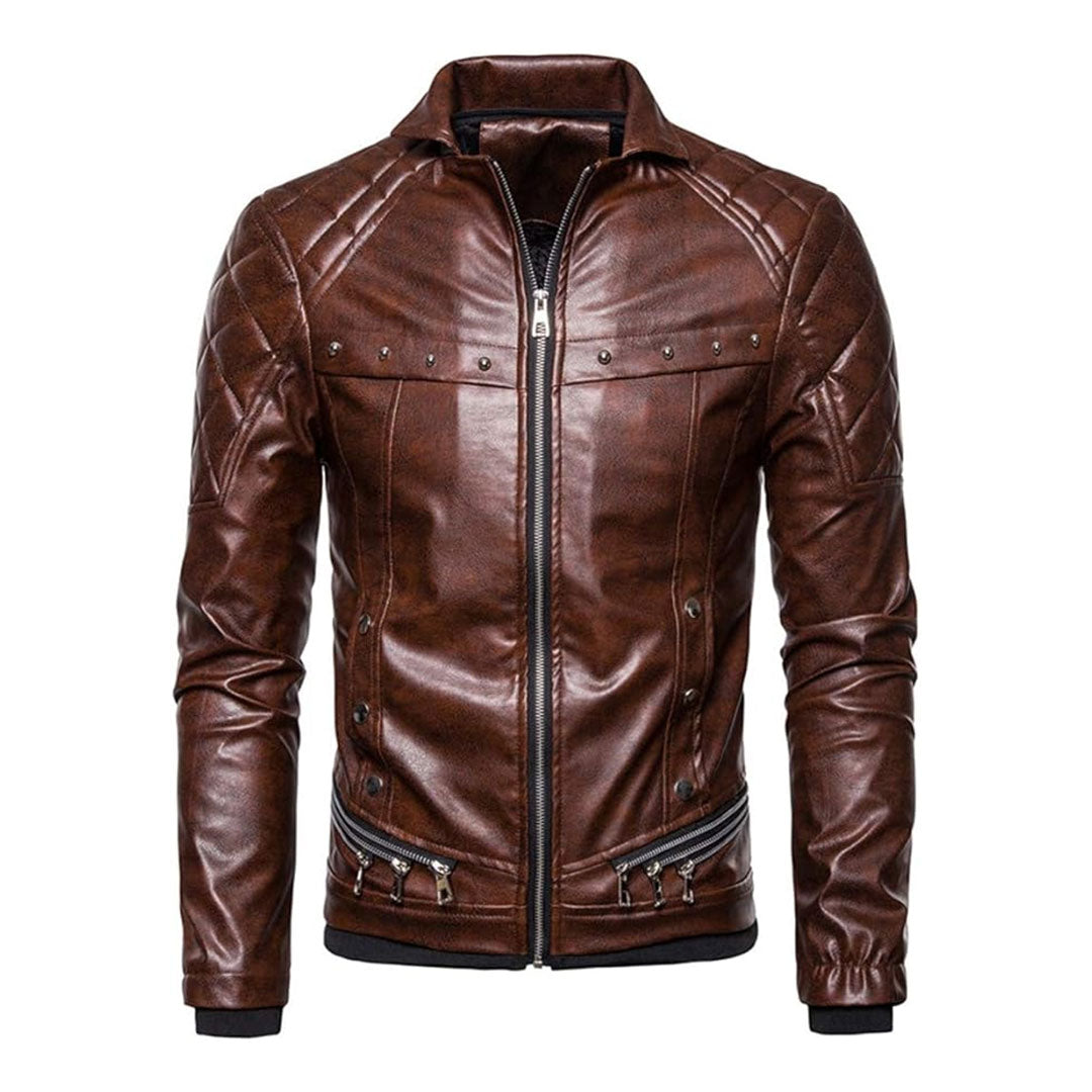 Men's Removable Fur Real Leather Jacket