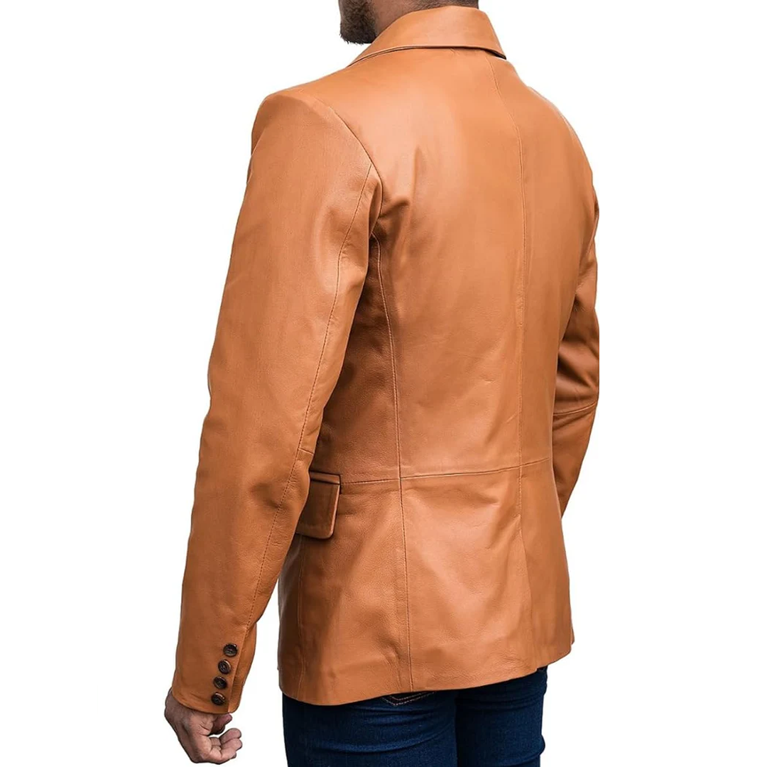 Men's Genuine Bomber Leather Coat