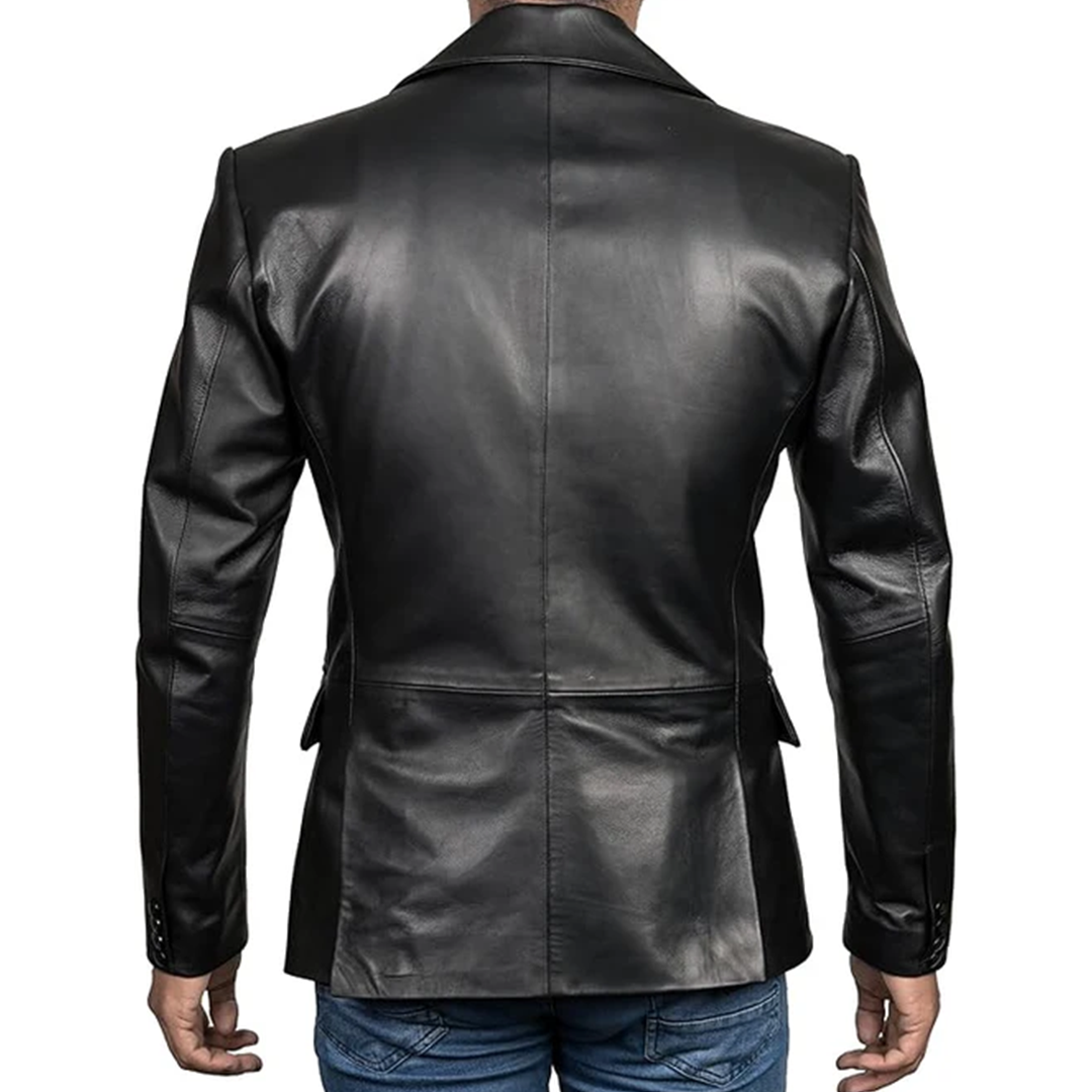 Men's Genuine Bomber Leather Coat