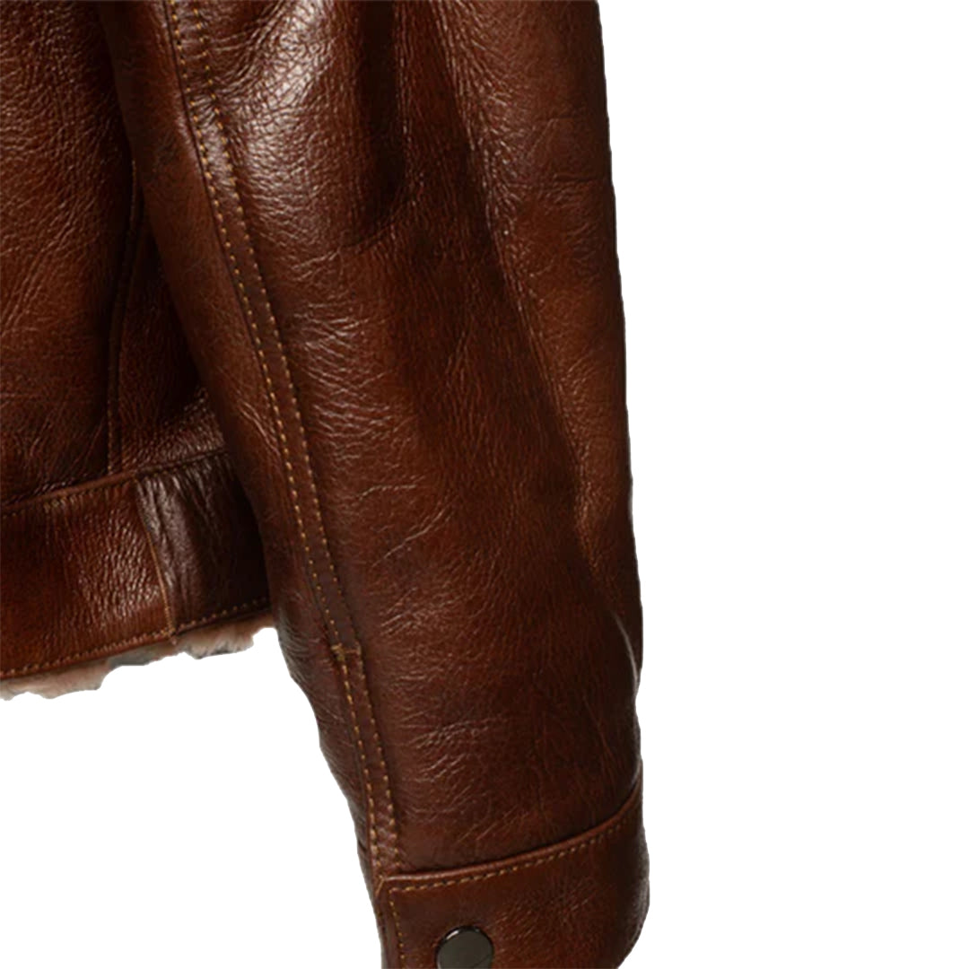 Men's Brown Dashiell Trucker shearling jacket