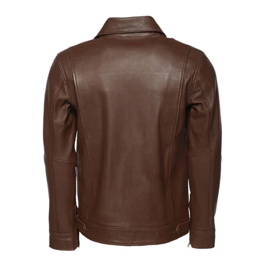 Men's Brown Raphael Bomber Leather Jacket