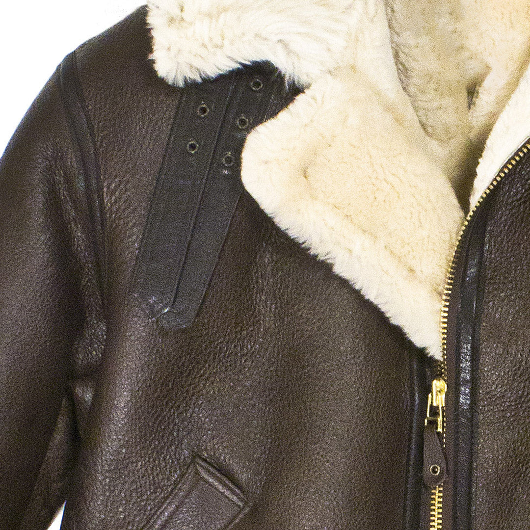 Men's Brown B-3 Shearling Leather Jacket