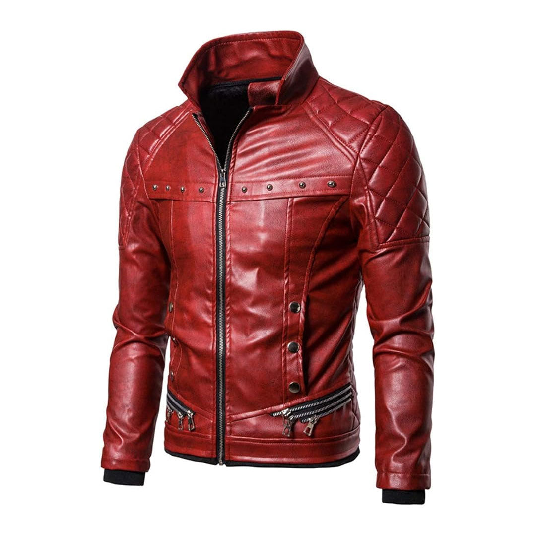 Men's Removable Fur Real Leather Jacket