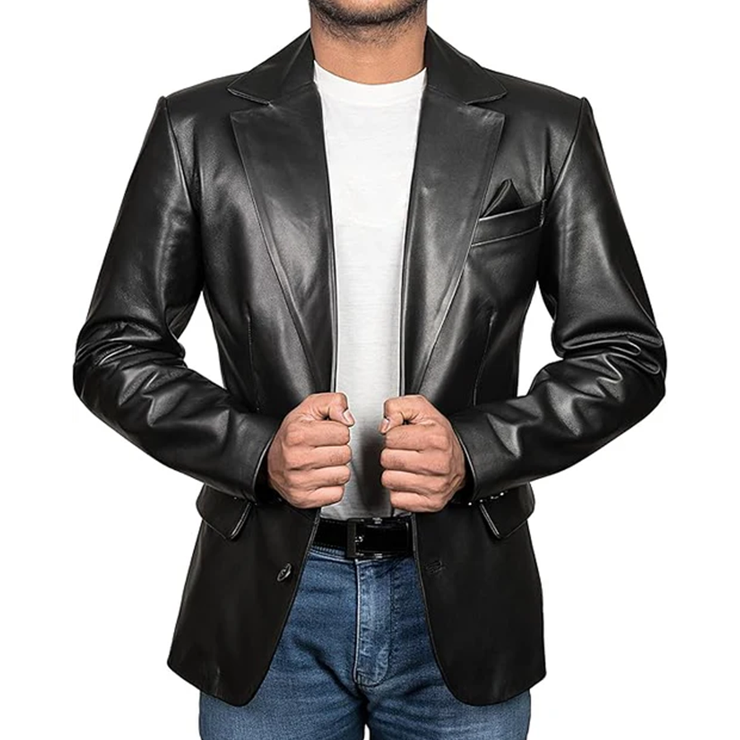 Men's Genuine Bomber Leather Coat