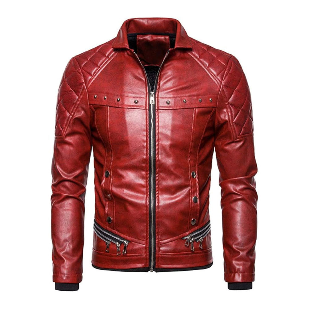 Men's Removable Fur Real Leather Jacket