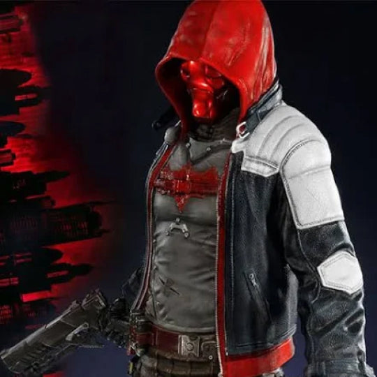 Red Knight Hood Leather Jacket