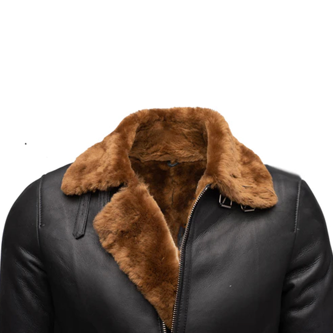 Men's Brown Ginger B3 Shearling Leather Jacket