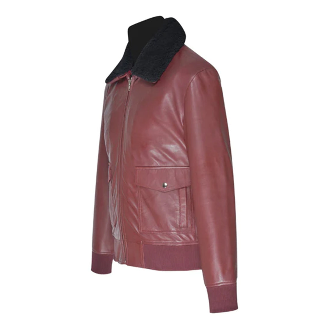 Men's Burgundy Justin's A2 Bomber jacket