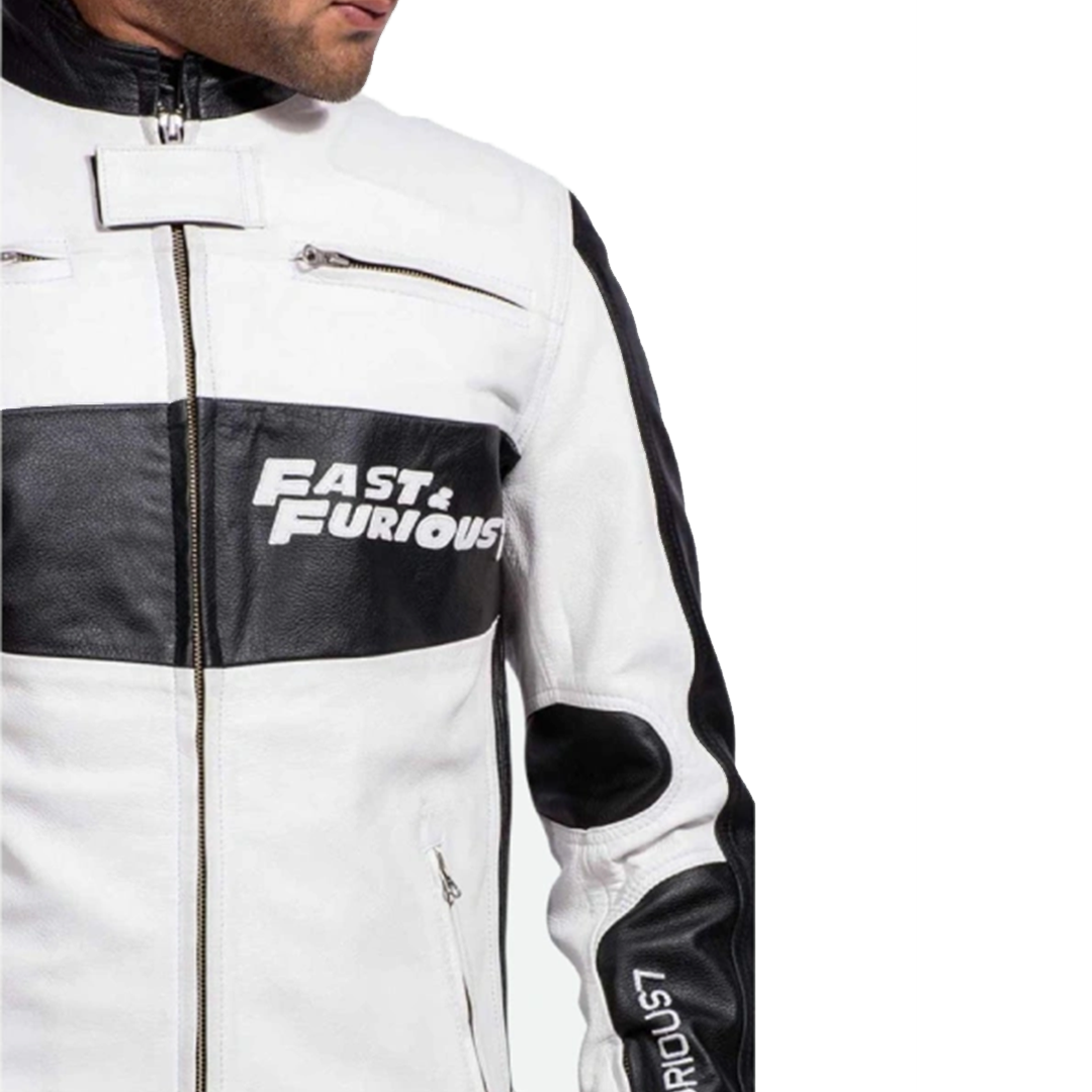 Fast And Furious 7 Vin Diesel Motorcycle Leather Jacket