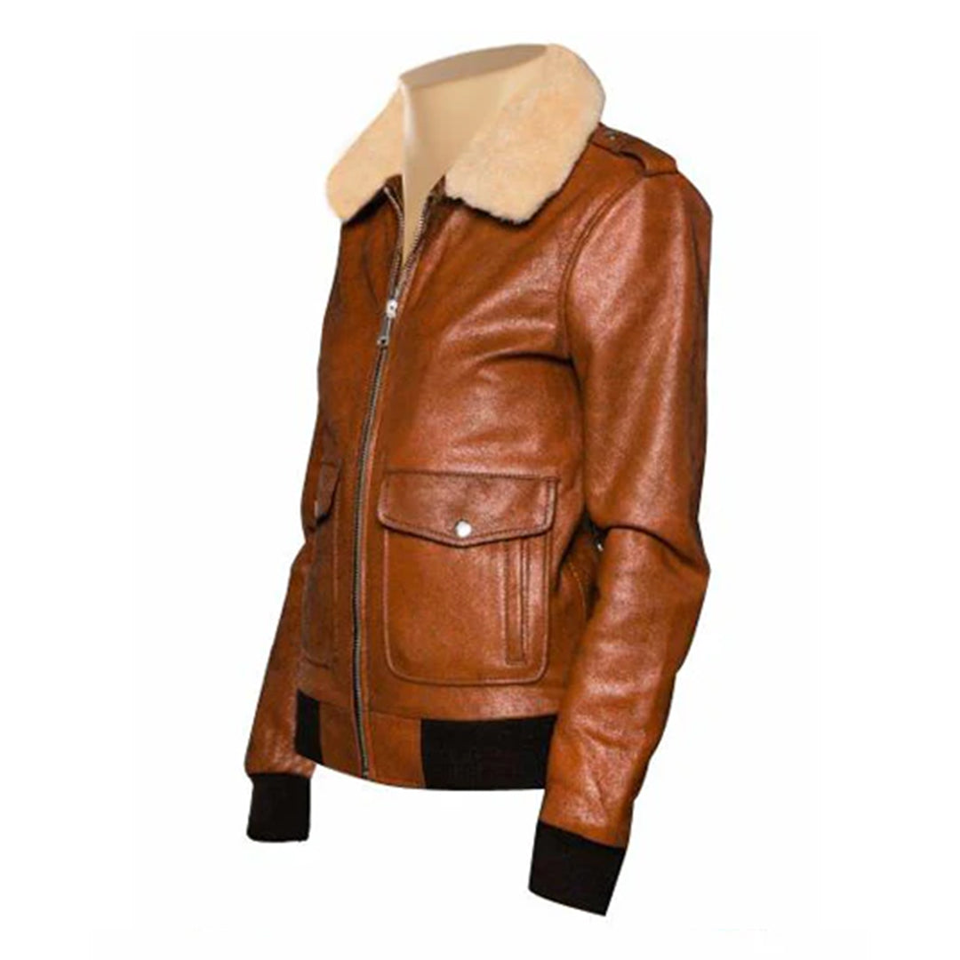 Men's Brown Dominic's Bomber Leather Jacket