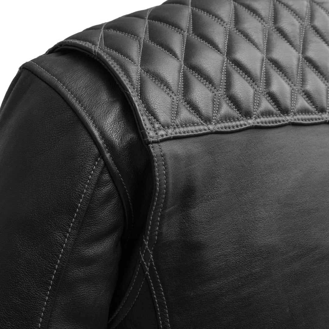 Men's Cinder Cafe Style Leather Jacket