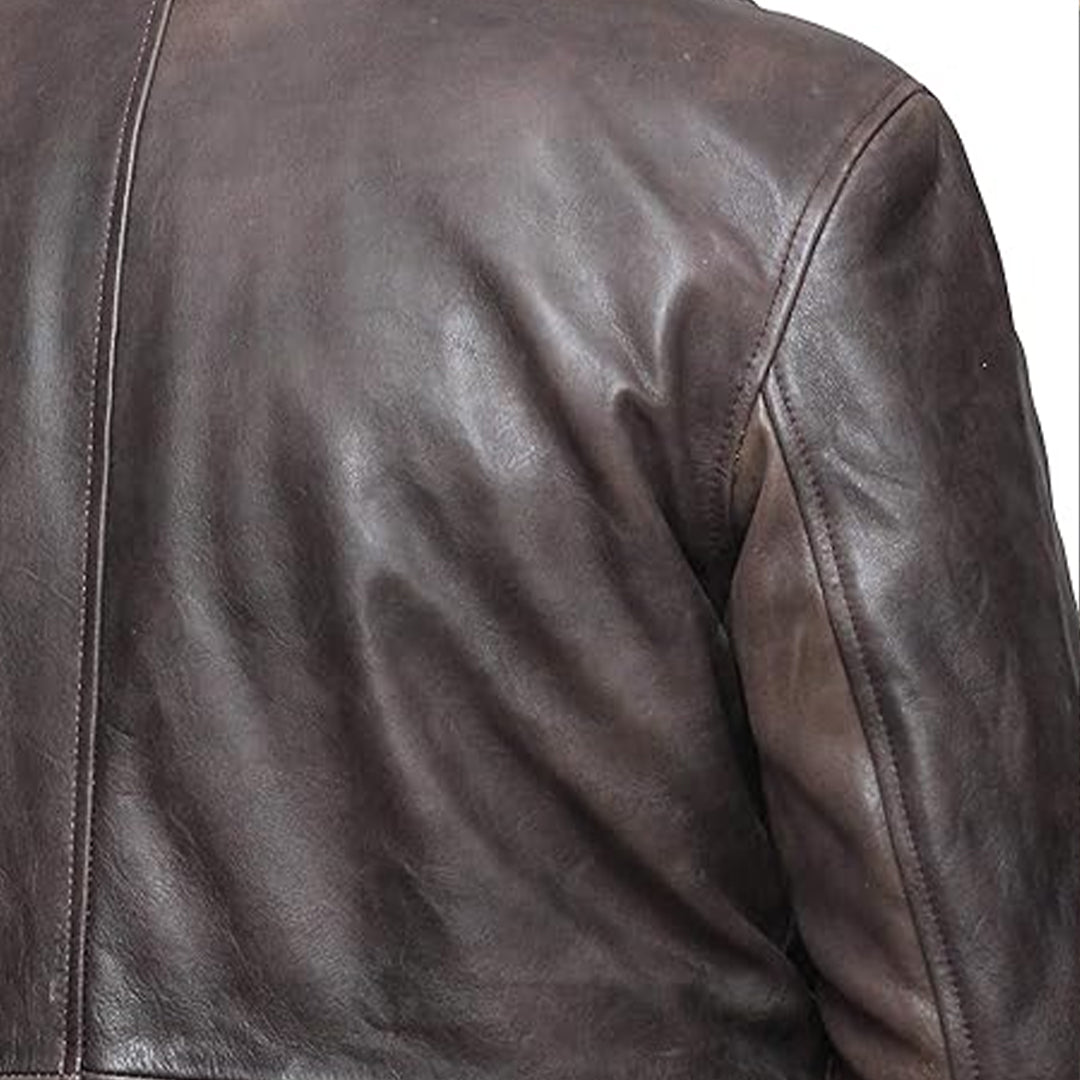 Men's Natural Look Original Leather Coat