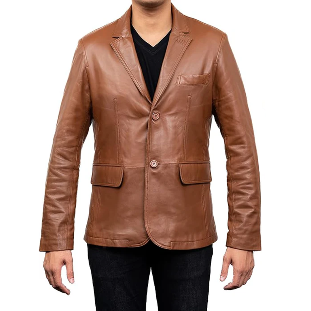 Men's Lambskin Leather Bond’s Style Coat