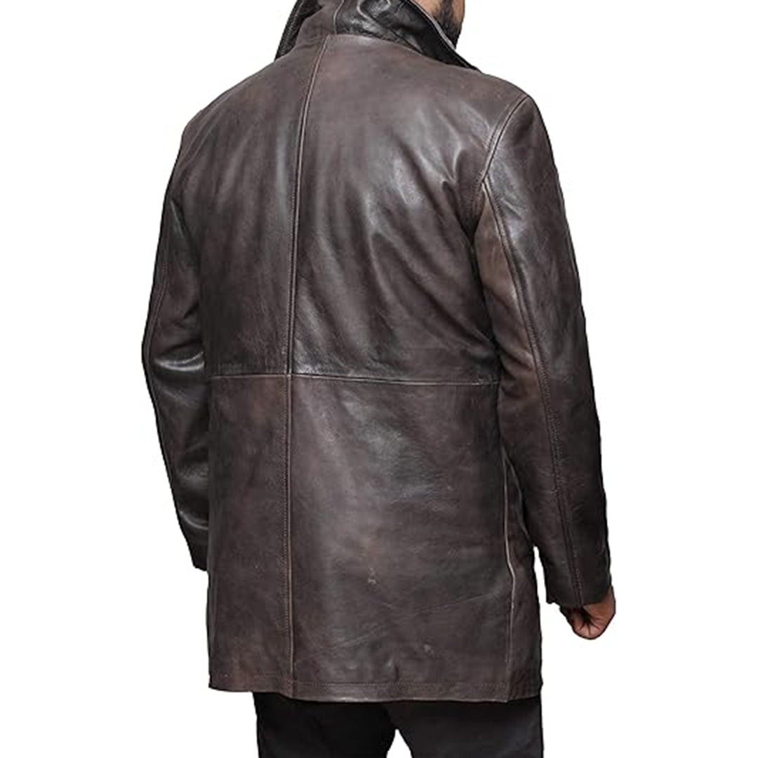 Men's Natural Look Original Leather Coat