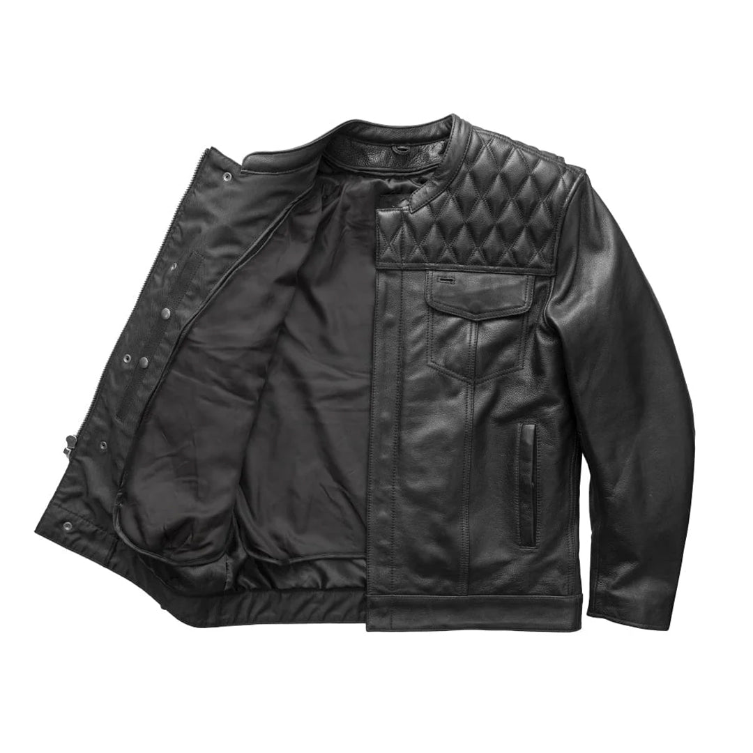 Men's Cinder Cafe Style Leather Jacket