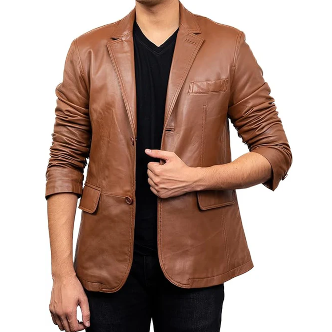 Men's Lambskin Leather Bond’s Style Coat