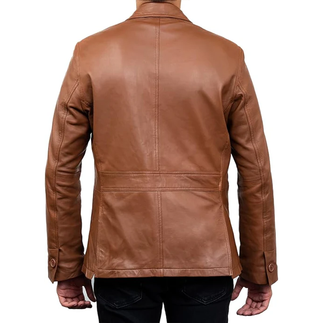 Men's Lambskin Leather Bond’s Style Coat