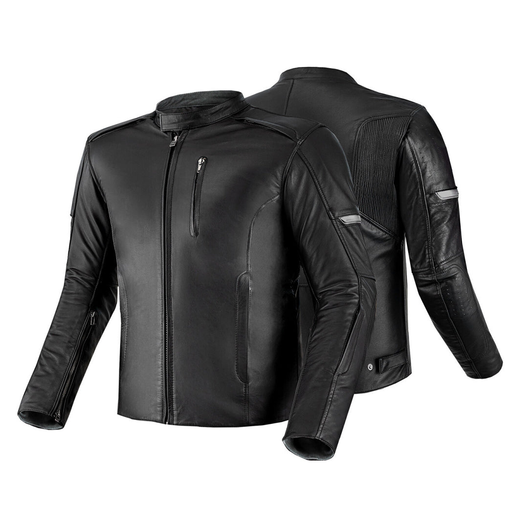 Men's Urban Vintage Summer Motorcycle Black Leather Jacket