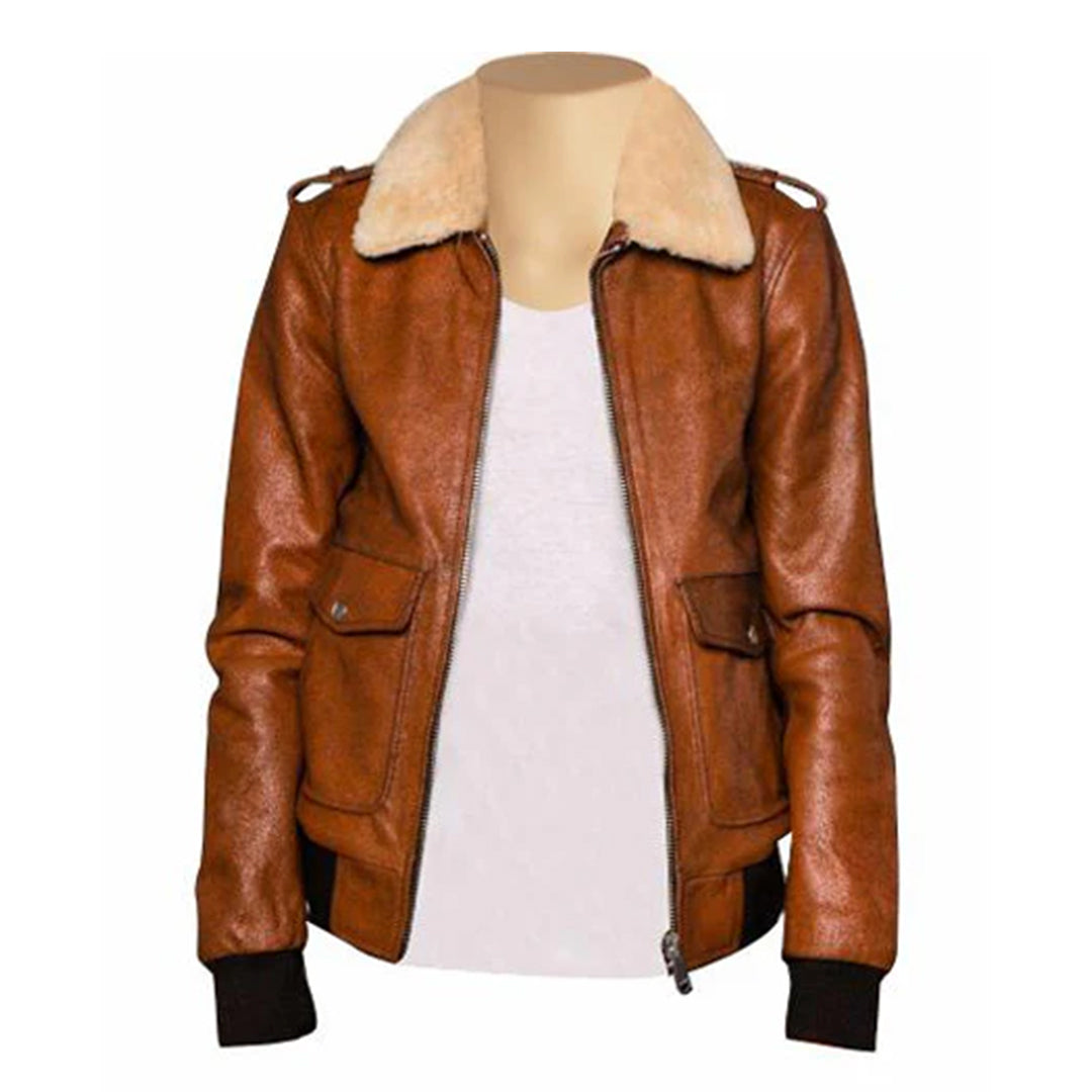 Men's Brown Dominic's Bomber Leather Jacket