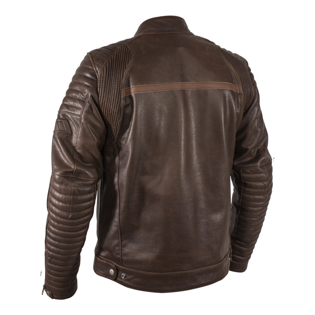 Men's Brown Rukka Yorkton Motorcycle Leather Jacket