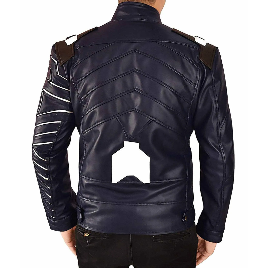 Infinity War Bucky Barnes Real Leather Jacket