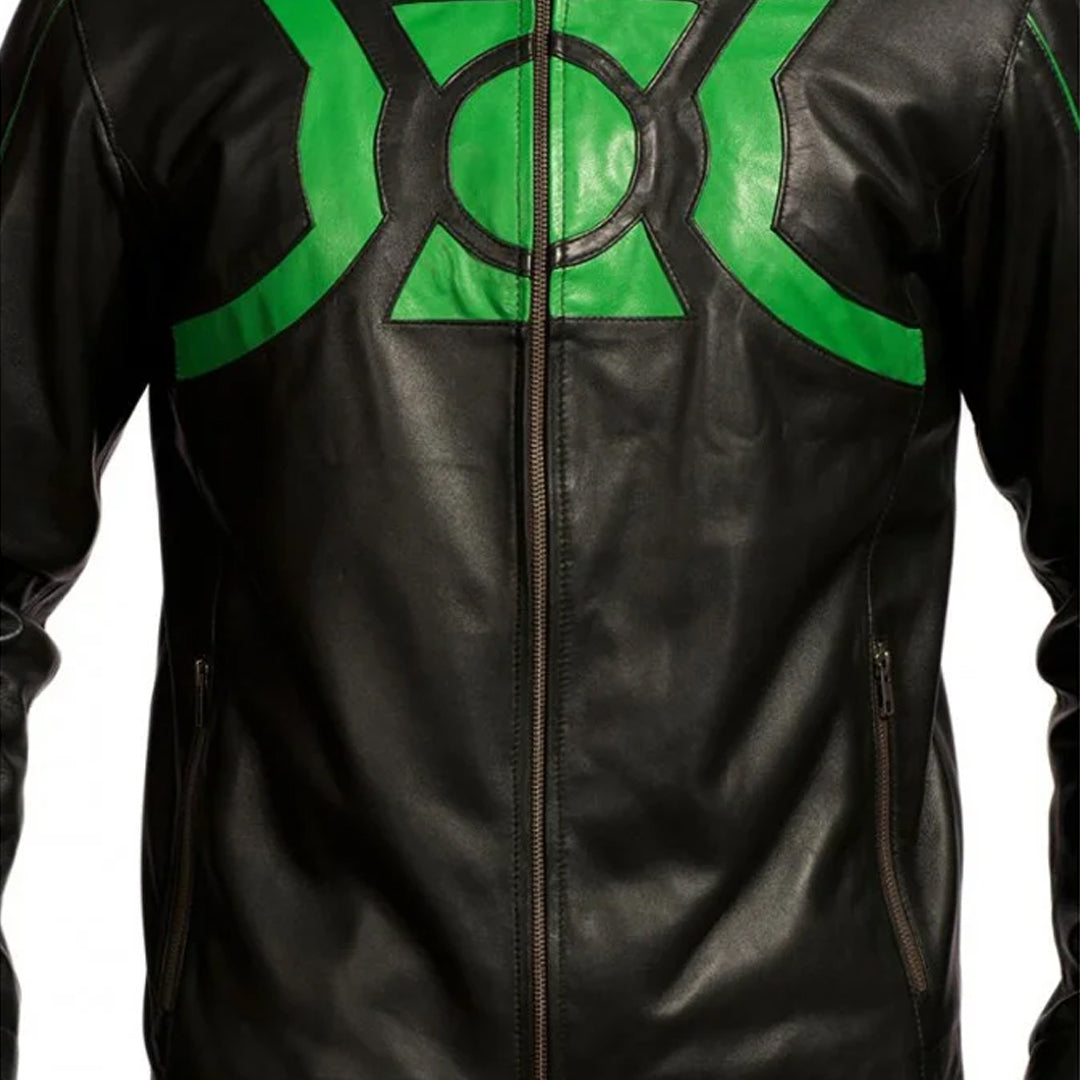 Green lantern leather jacket hotsell