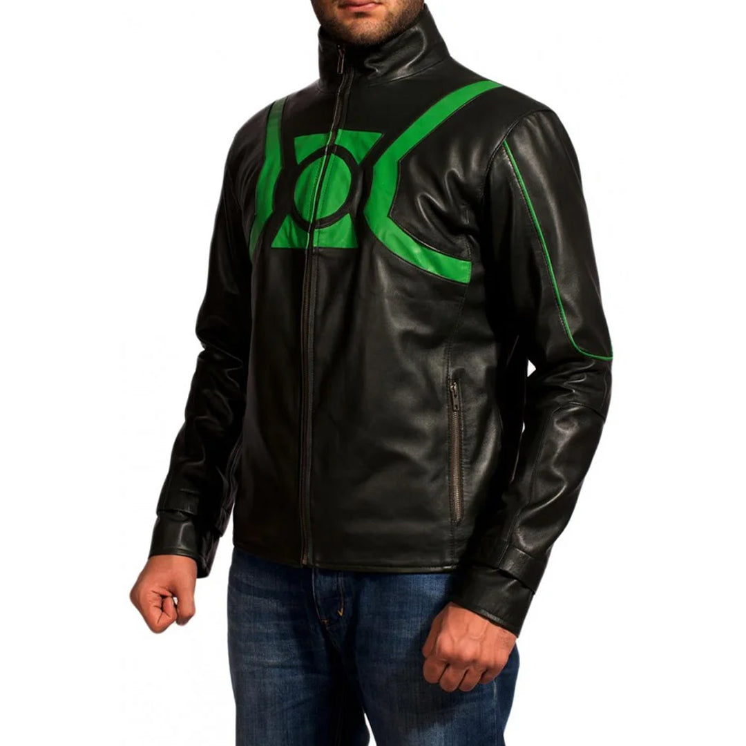 Green Lantern Justice League Genuine Leather Jacket