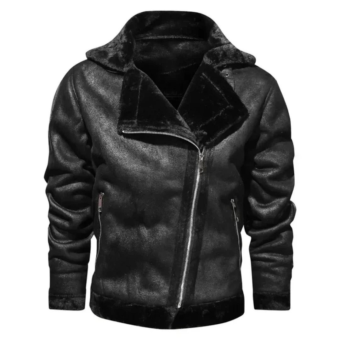 Men's Turn Down Collar Original Leather Jacket