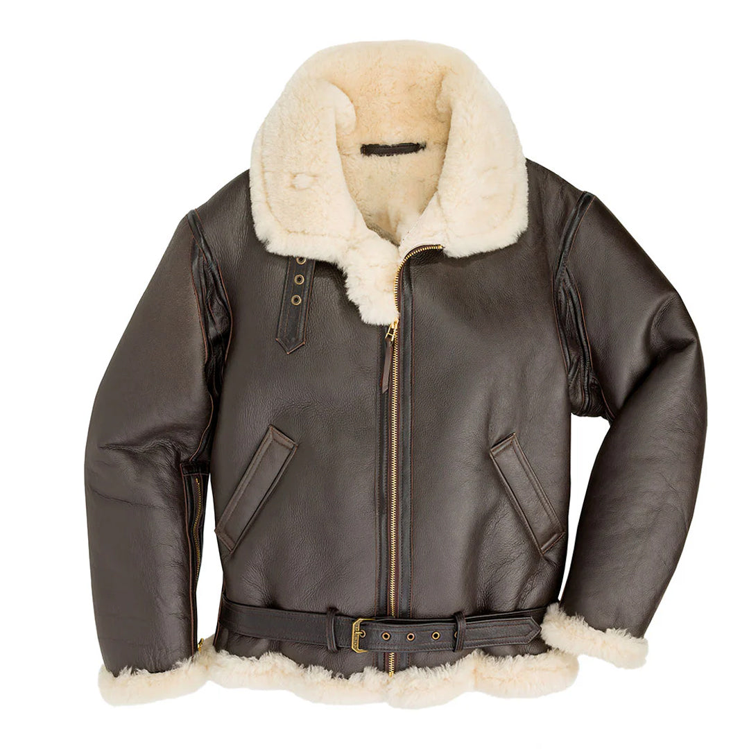 Men's Brown Champ Shearling Leather Jacket