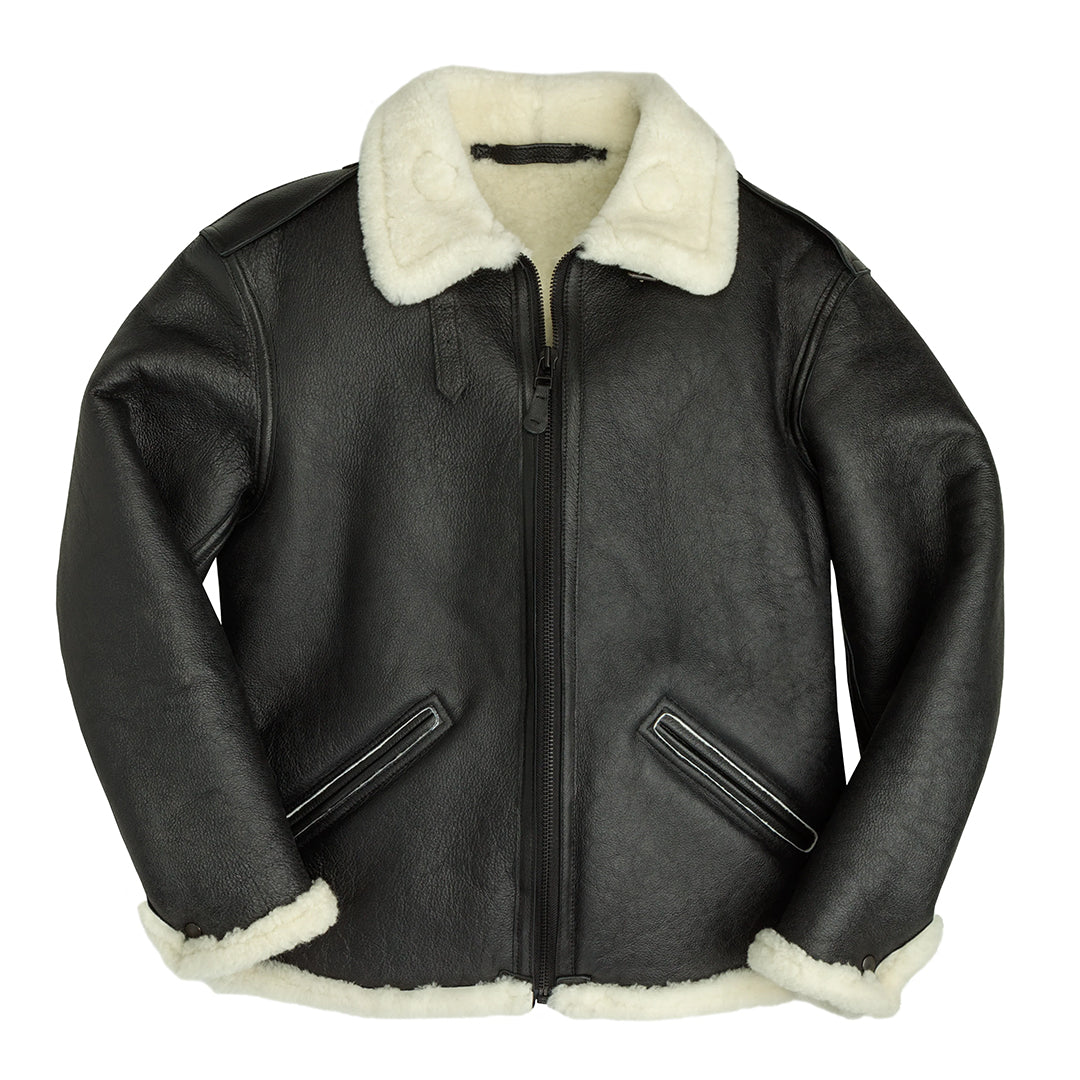 Men's Black B-6 Shearling Leather Jacket