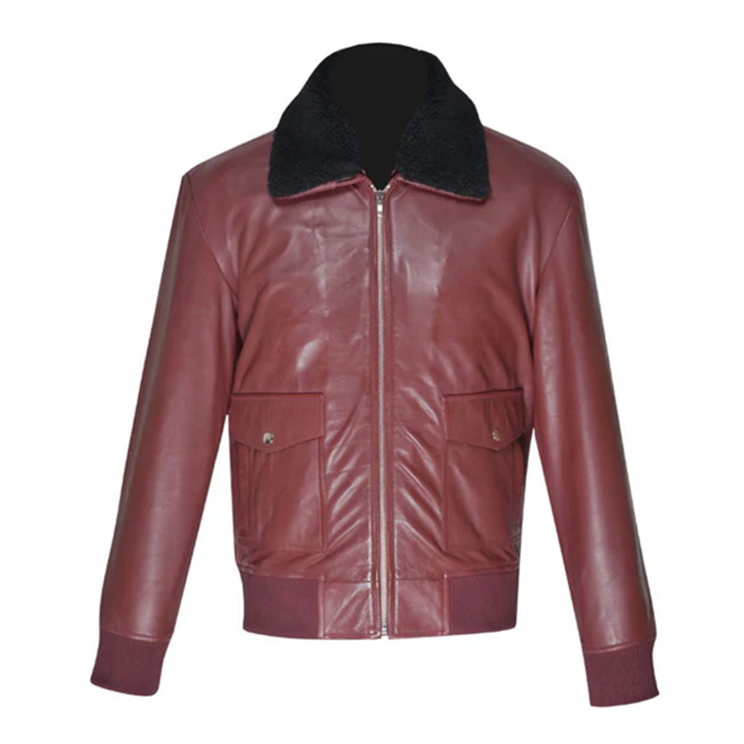 Men's Burgundy Justin's A2 Bomber jacket