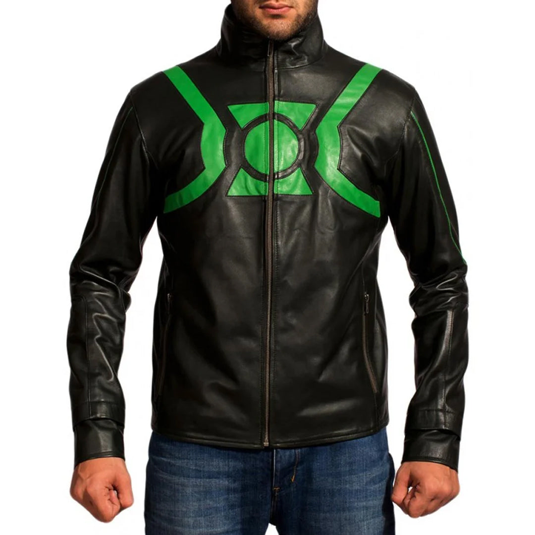 Green Lantern Justice League Genuine Leather Jacket