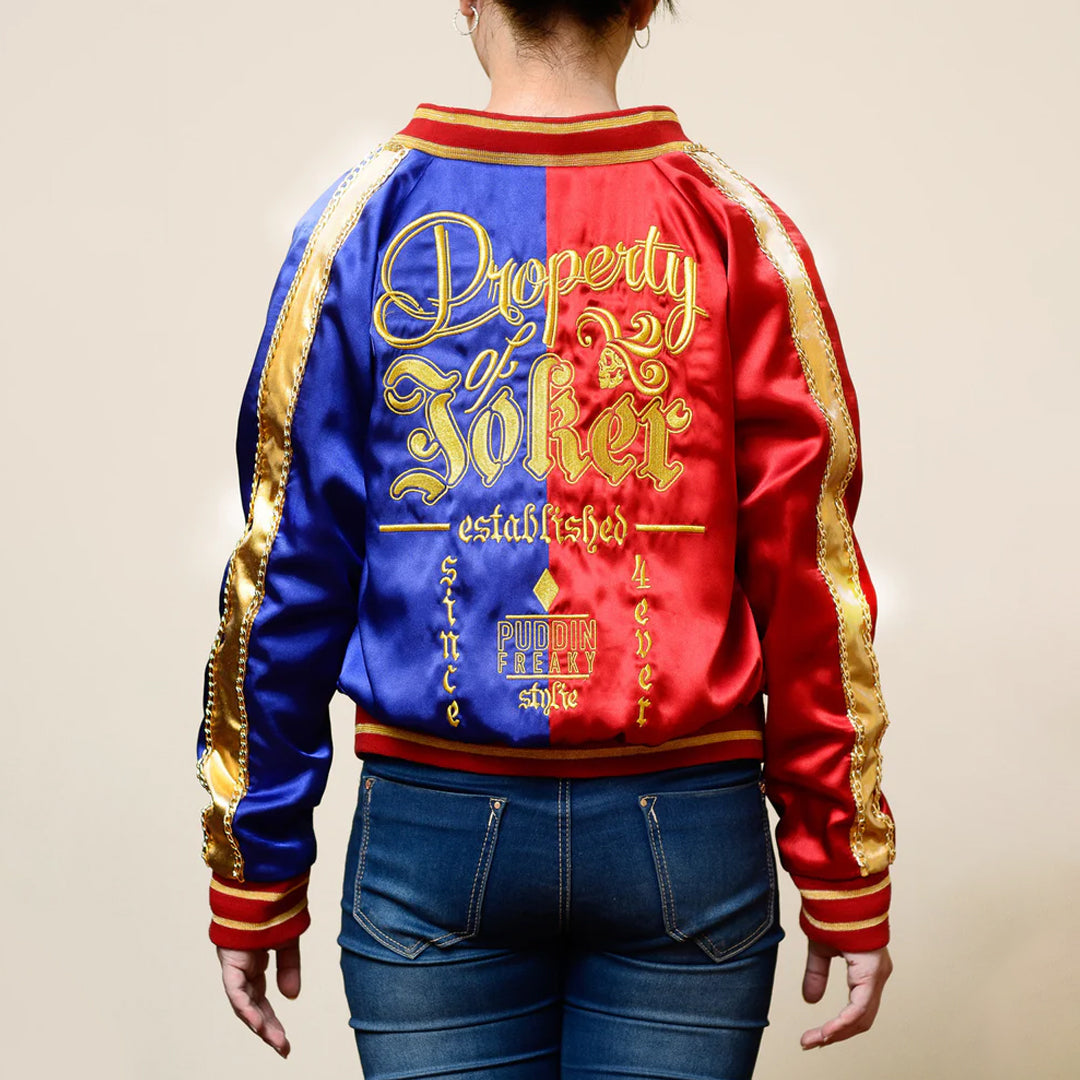 Suicide Squad Harley Quinn Red & Blue Bomber Jacket