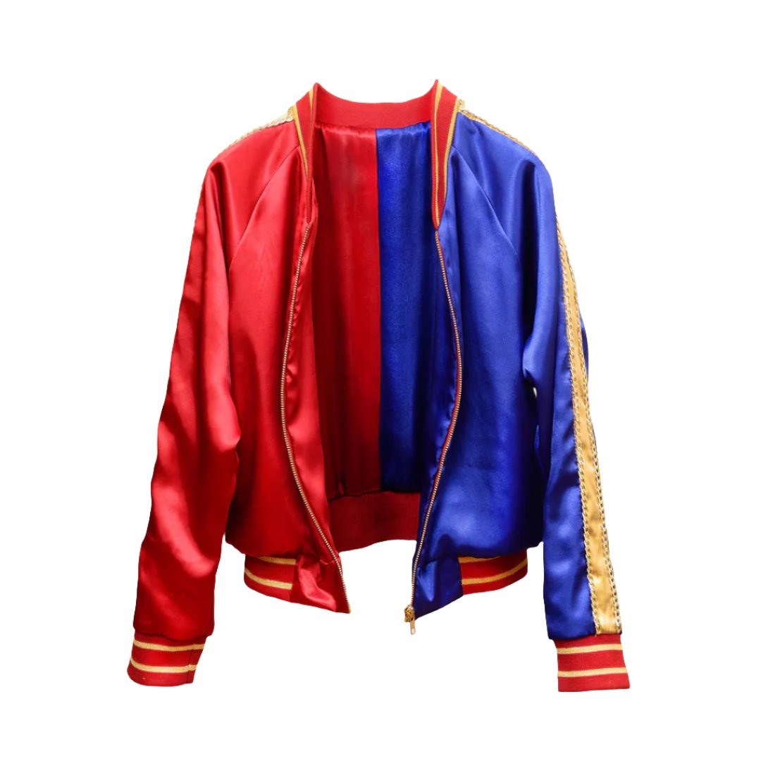 Suicide Squad Harley Quinn Red & Blue Bomber Jacket