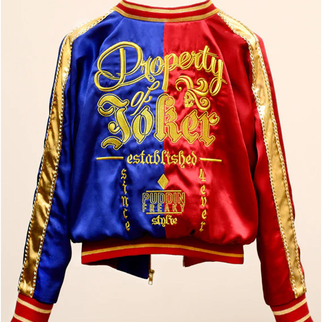 Suicide Squad Harley Quinn Red & Blue Bomber Jacket