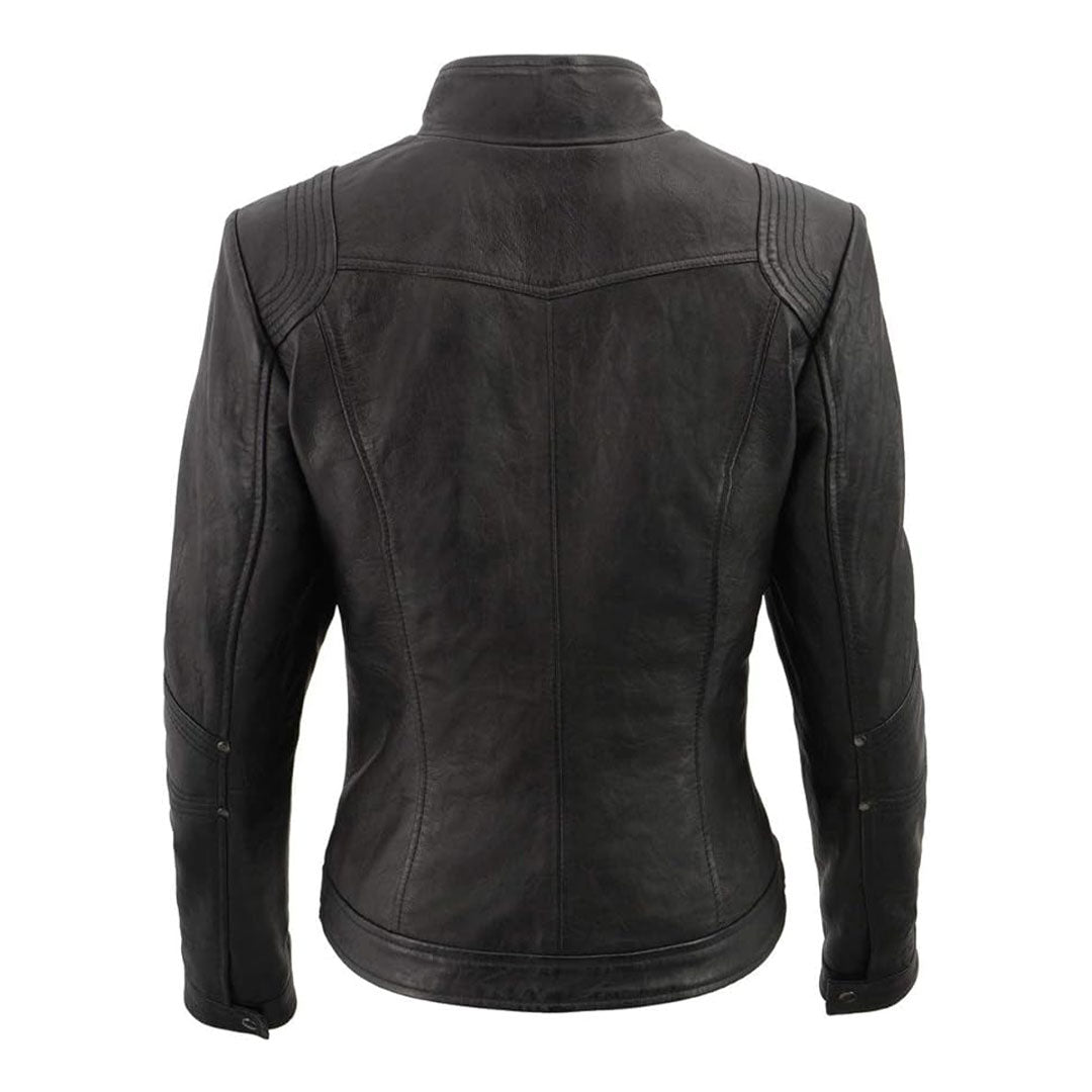 Women's Moto Fashion Real Leather Jacket