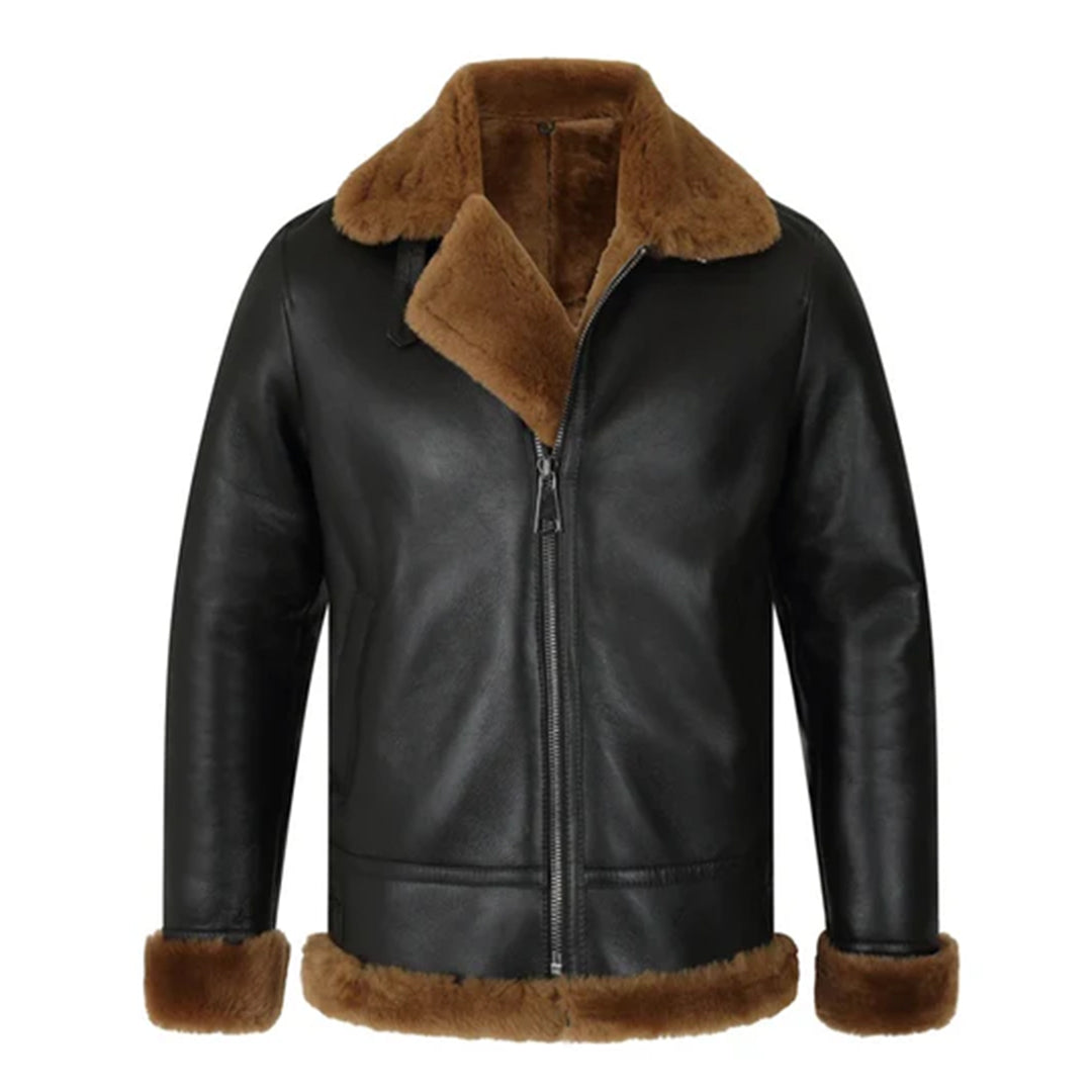 Men's Brown Ginger B3 Shearling Leather Jacket