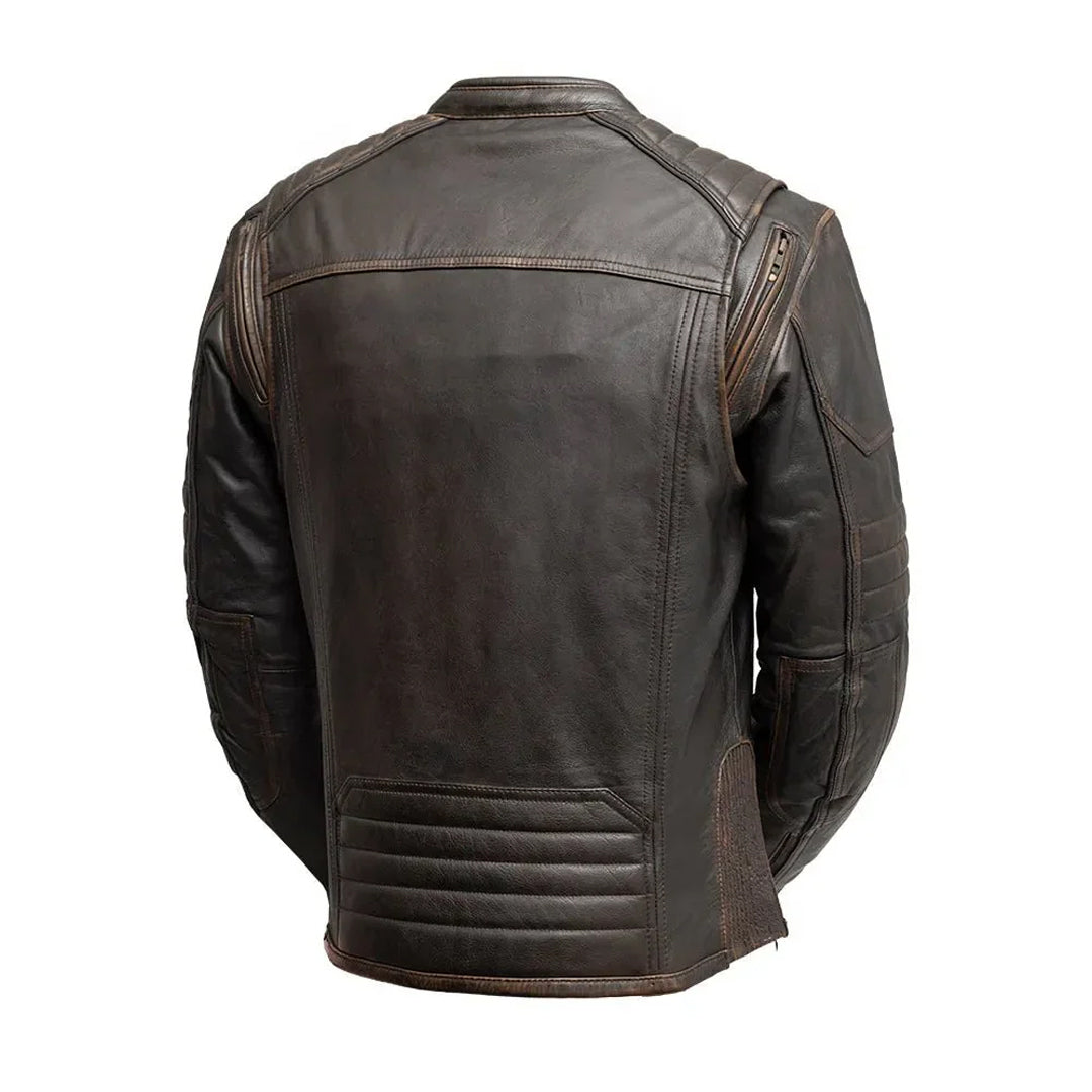 Men's Rider Club Motorcycle Leather Jacket