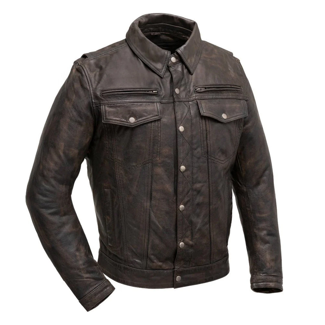 Men's Villain Motorcycle Leather Jacket