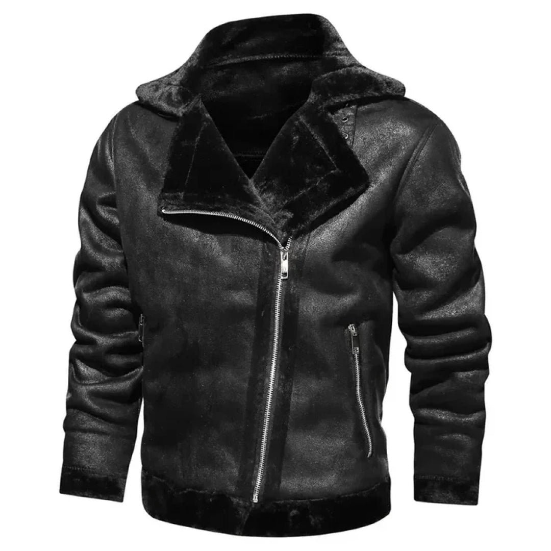 Men's Turn Down Collar Original Leather Jacket