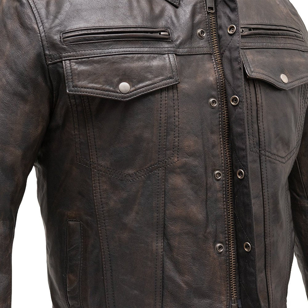 Men's Villain Motorcycle Leather Jacket