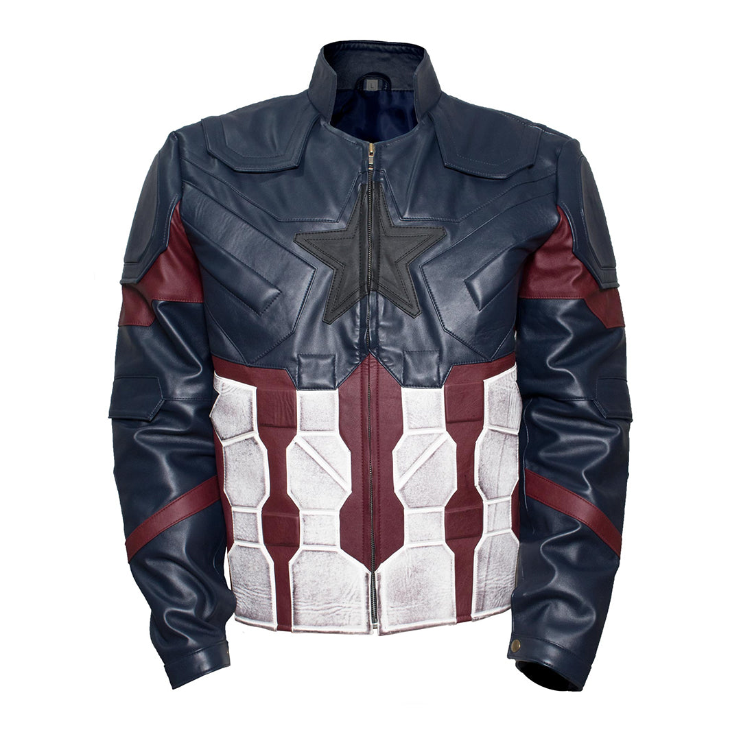 Avengers Infinity War Captain America Genuine Leather Jacket