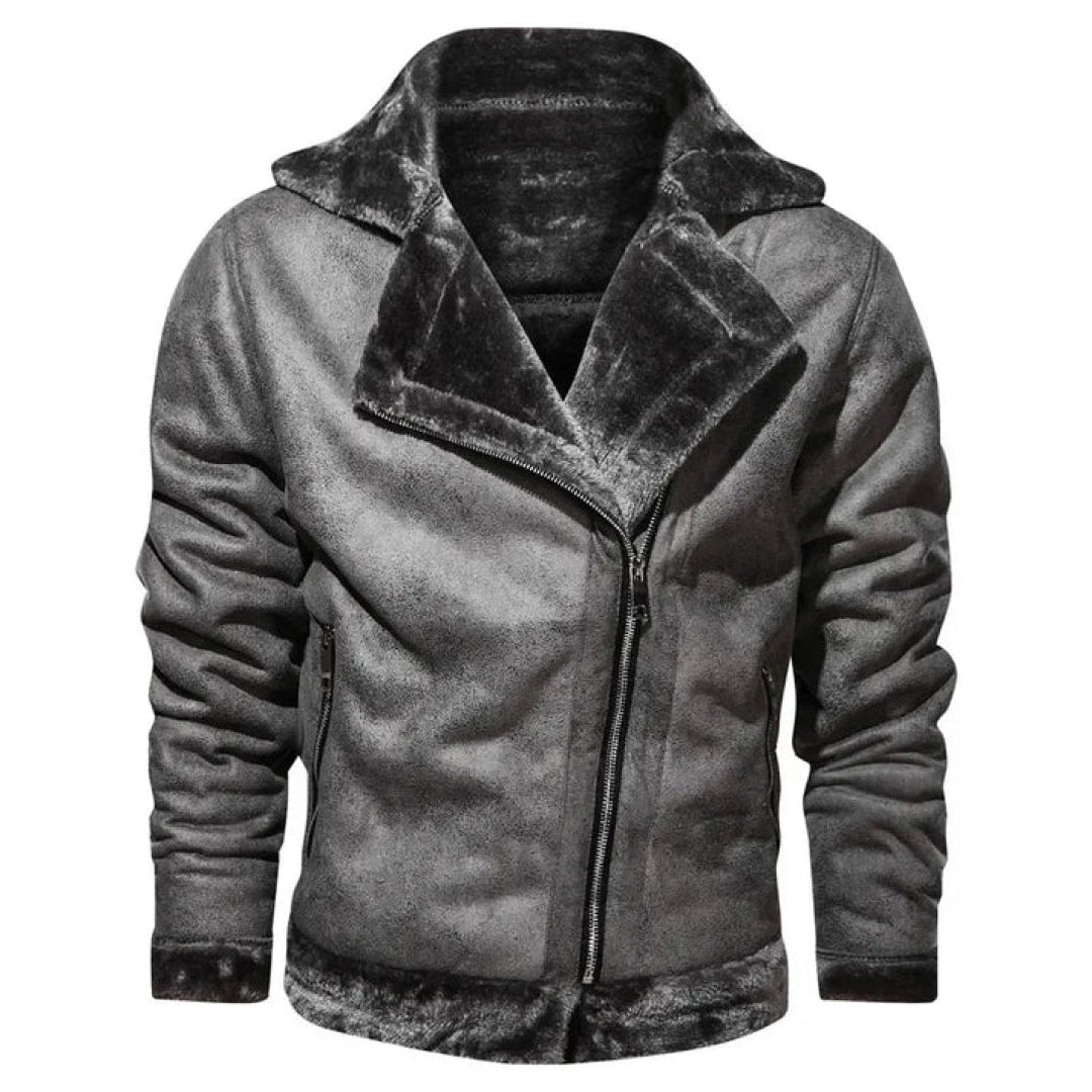 Men's Turn Down Collar Original Leather Jacket