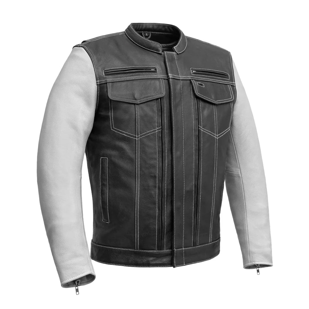 Men's Vincent Cafe Style Leather Jacket