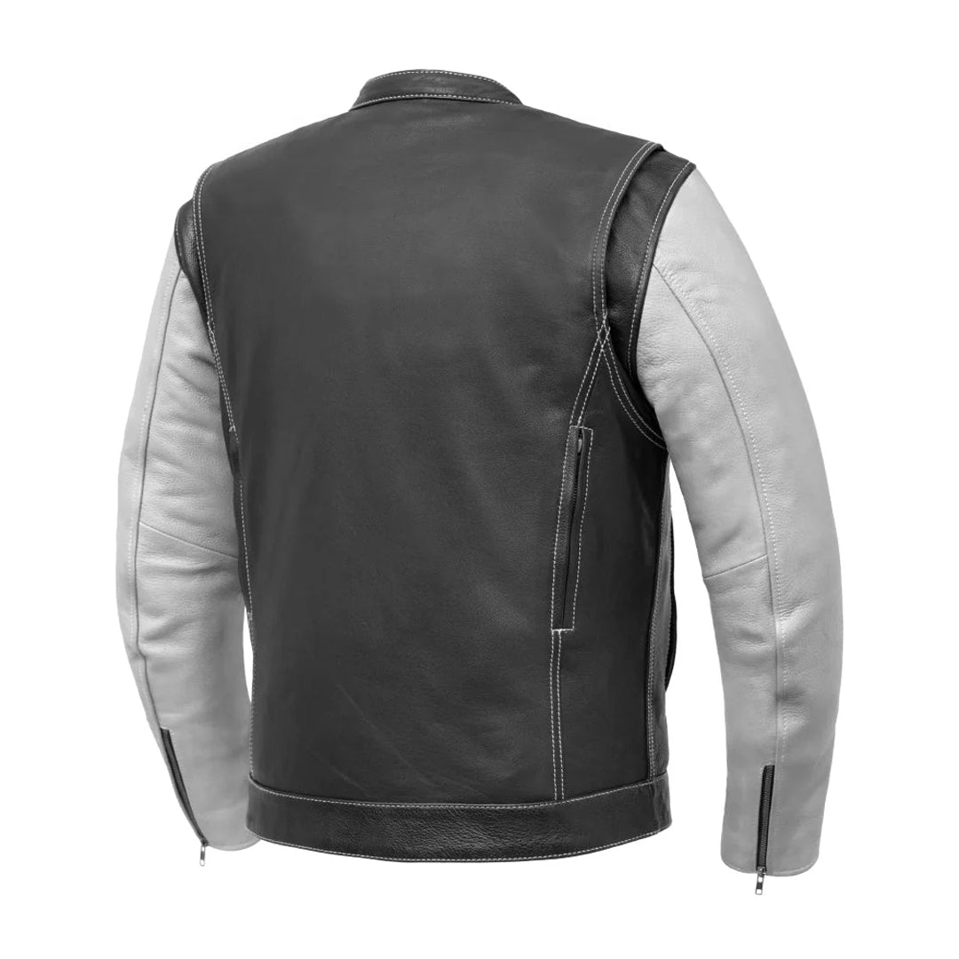 Men's Vincent Cafe Style Leather Jacket