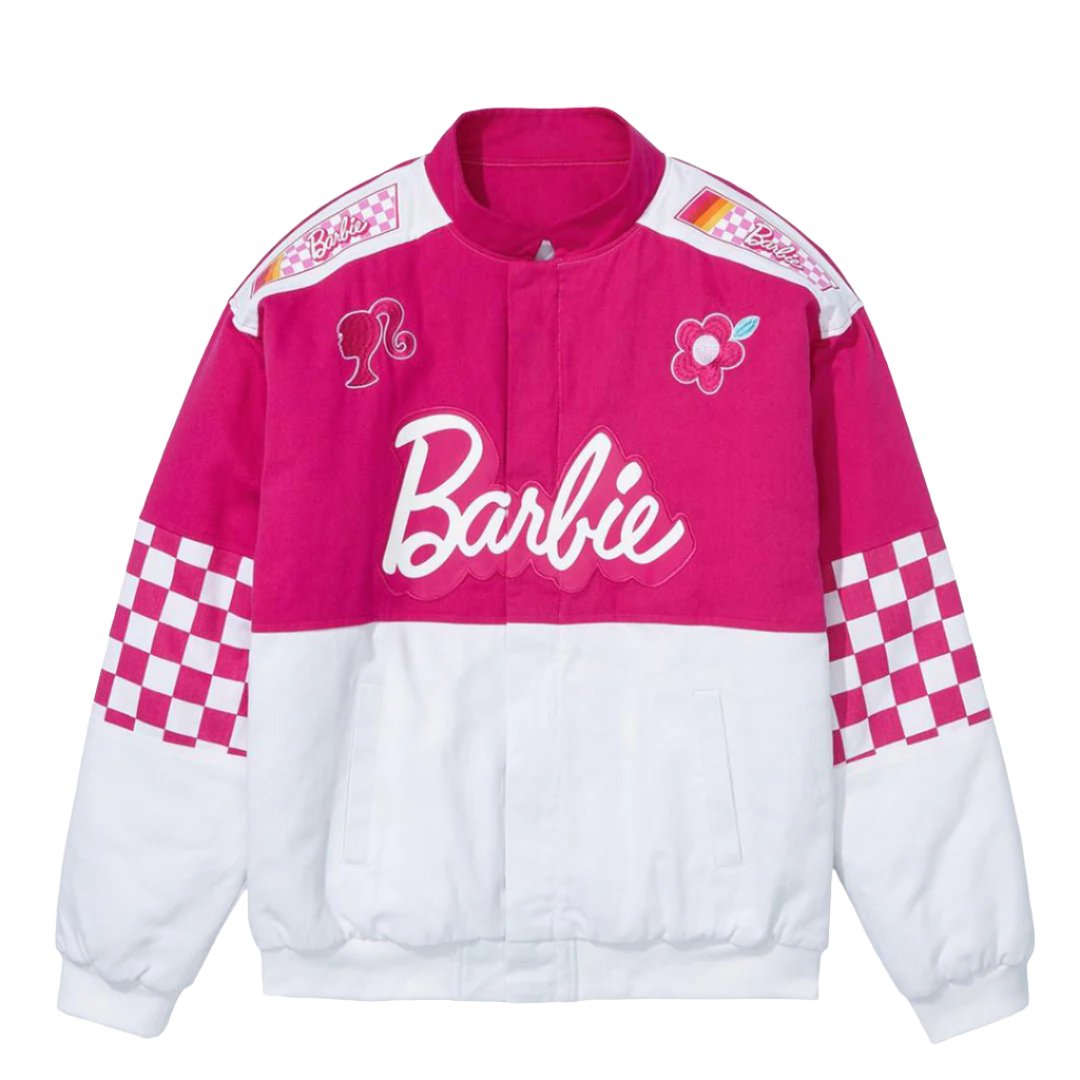 Barbie Checkered Racing Bomber Jacket